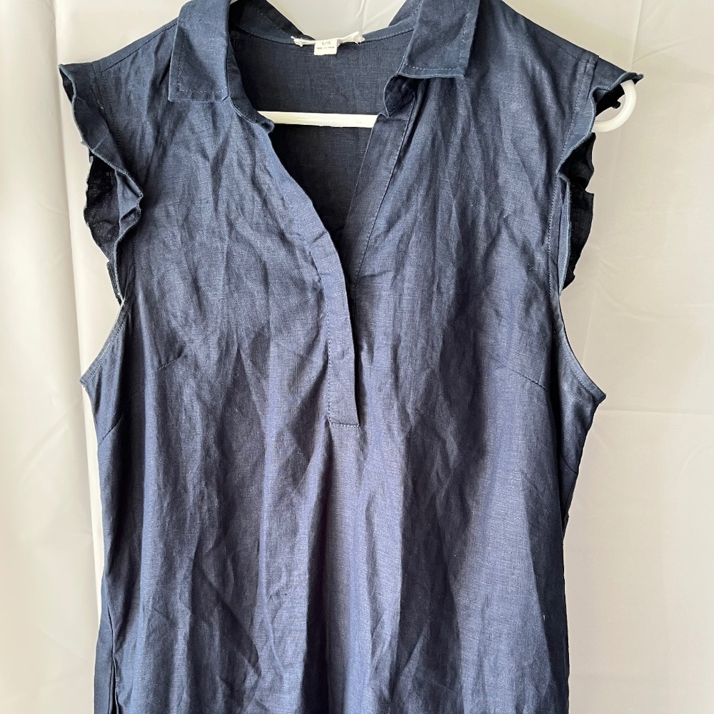 Navy Blue Linen dress